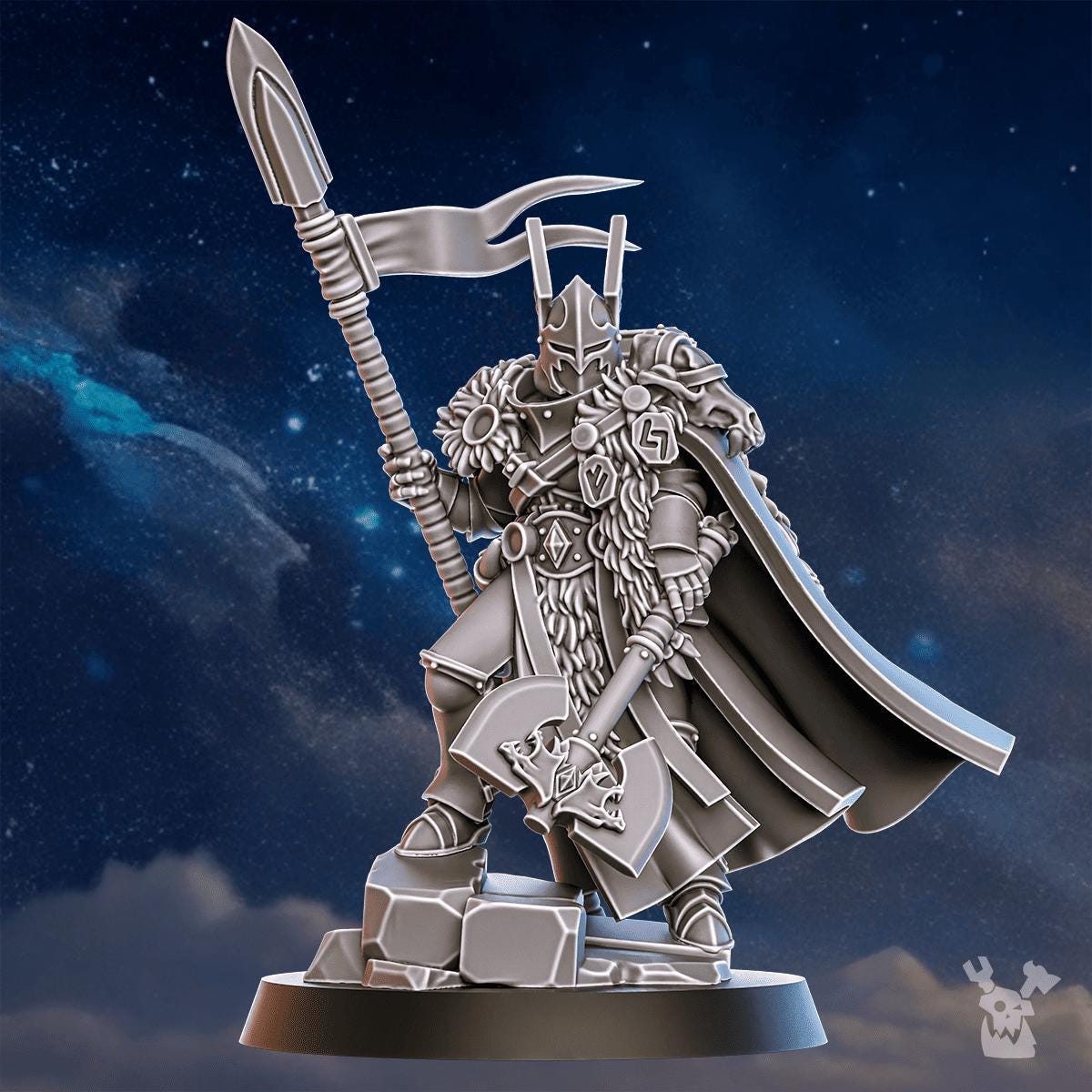 3d Printed Tribe Warmaster Ezra by DakkaDakka Miniatures