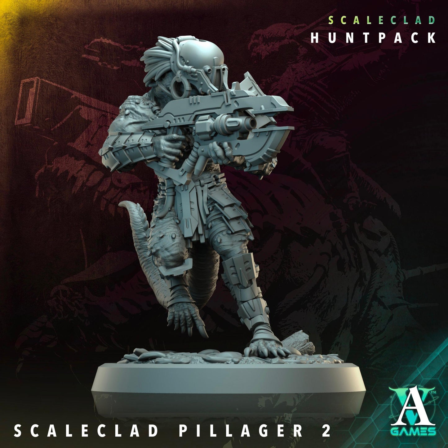 3D Printed Scaleclad Pillagers by Archvillain Games