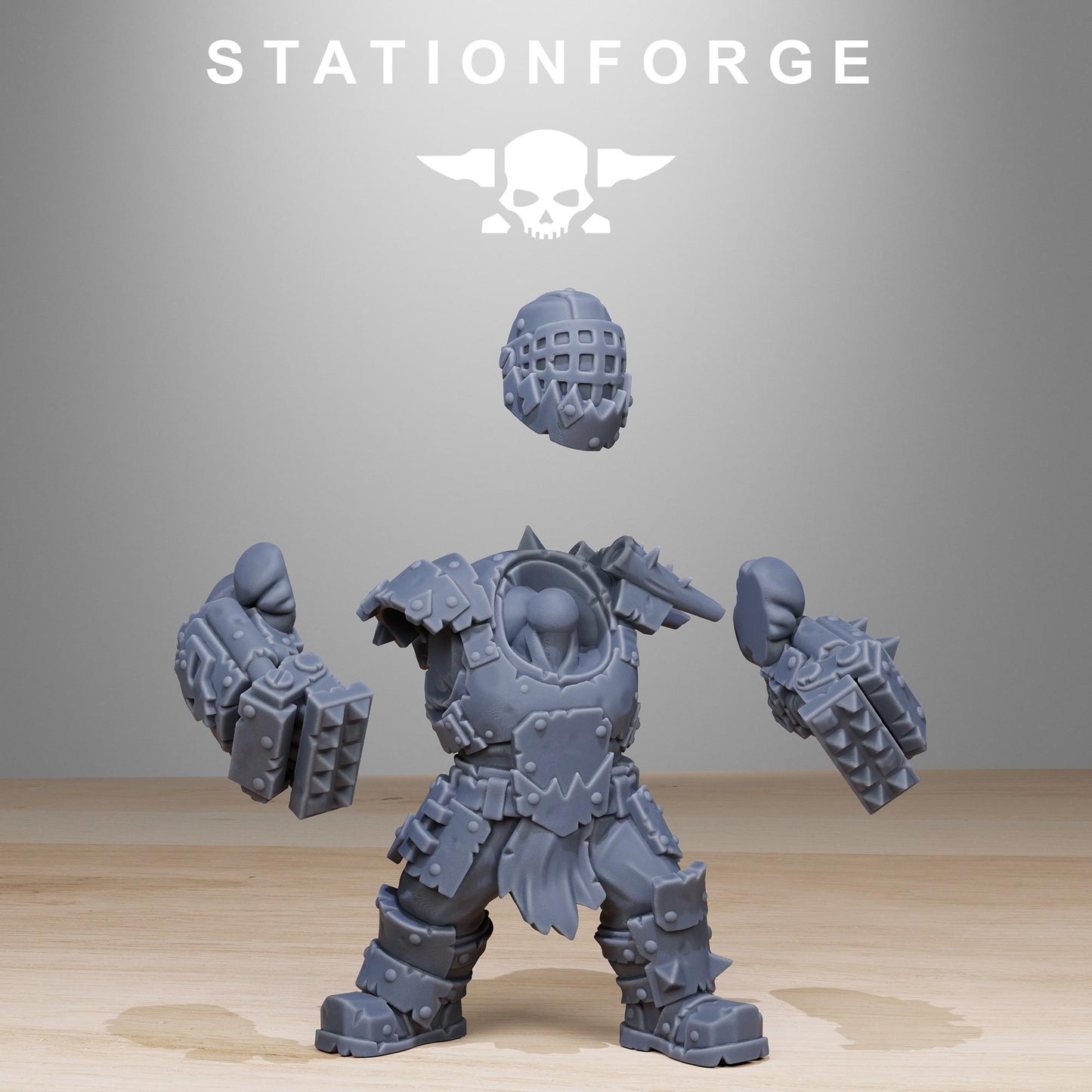 3D Printed Orkaz Smashaz by StationForge Miniatures