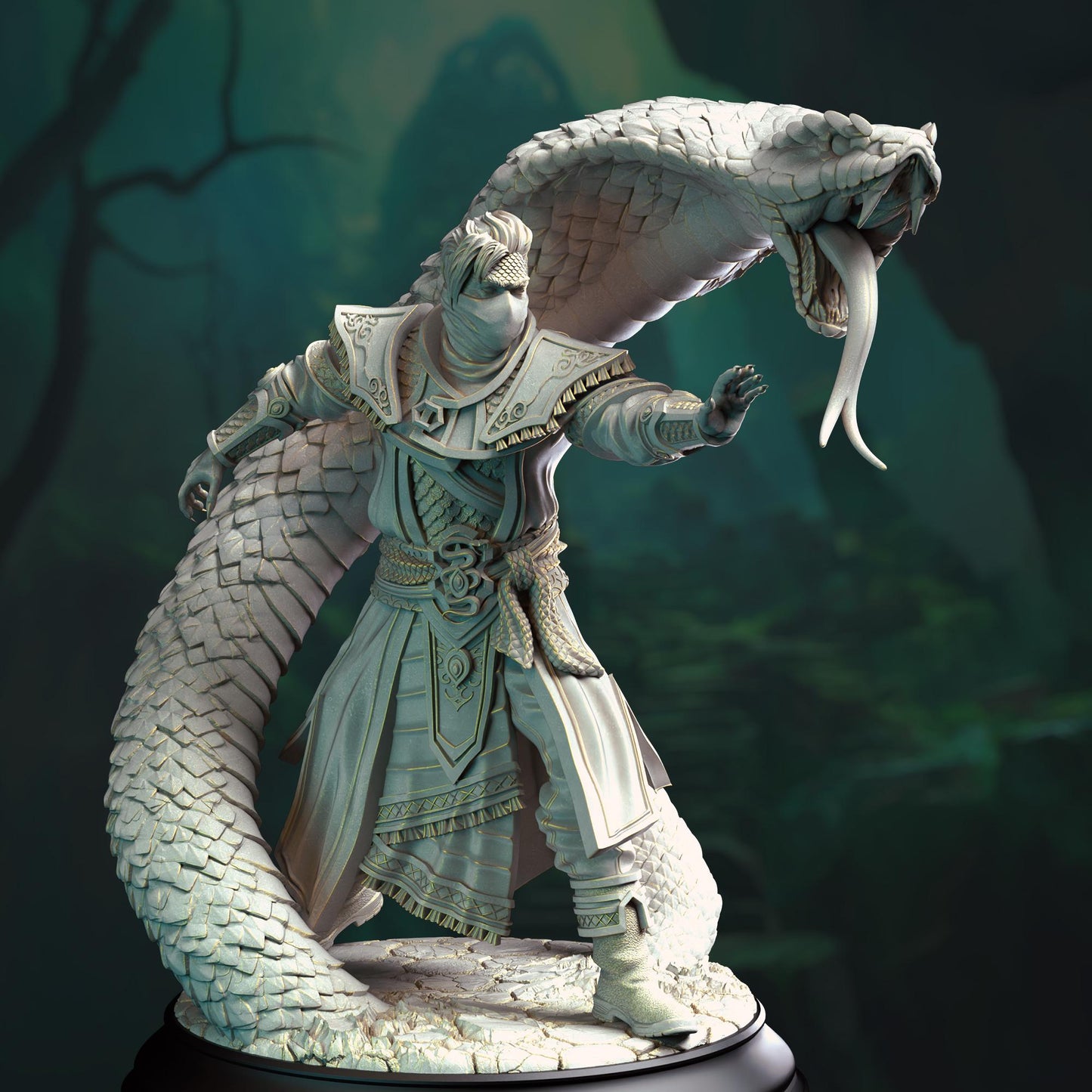 3D Printed Yuan-Ti Snake Conjurer by DM Stash