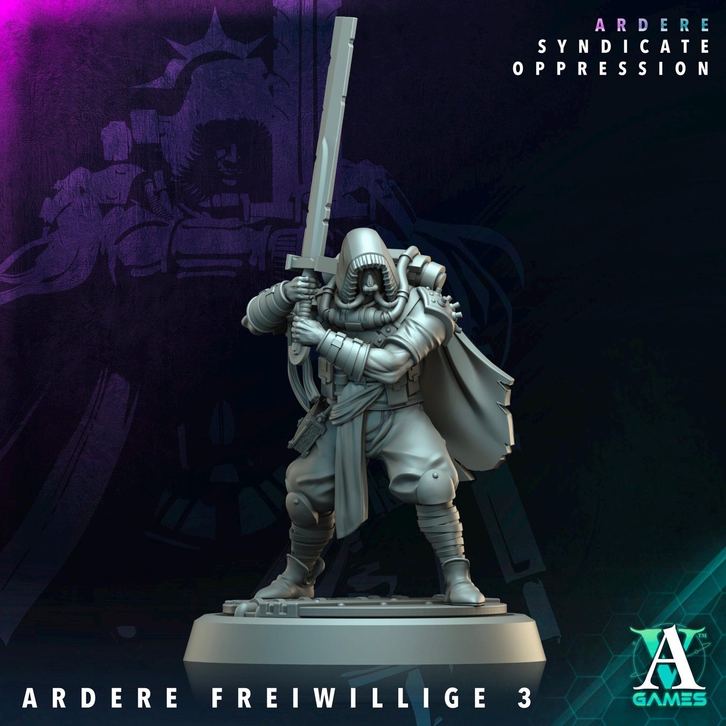 3D Printed Ardere Freiwillige by Archvillain Games