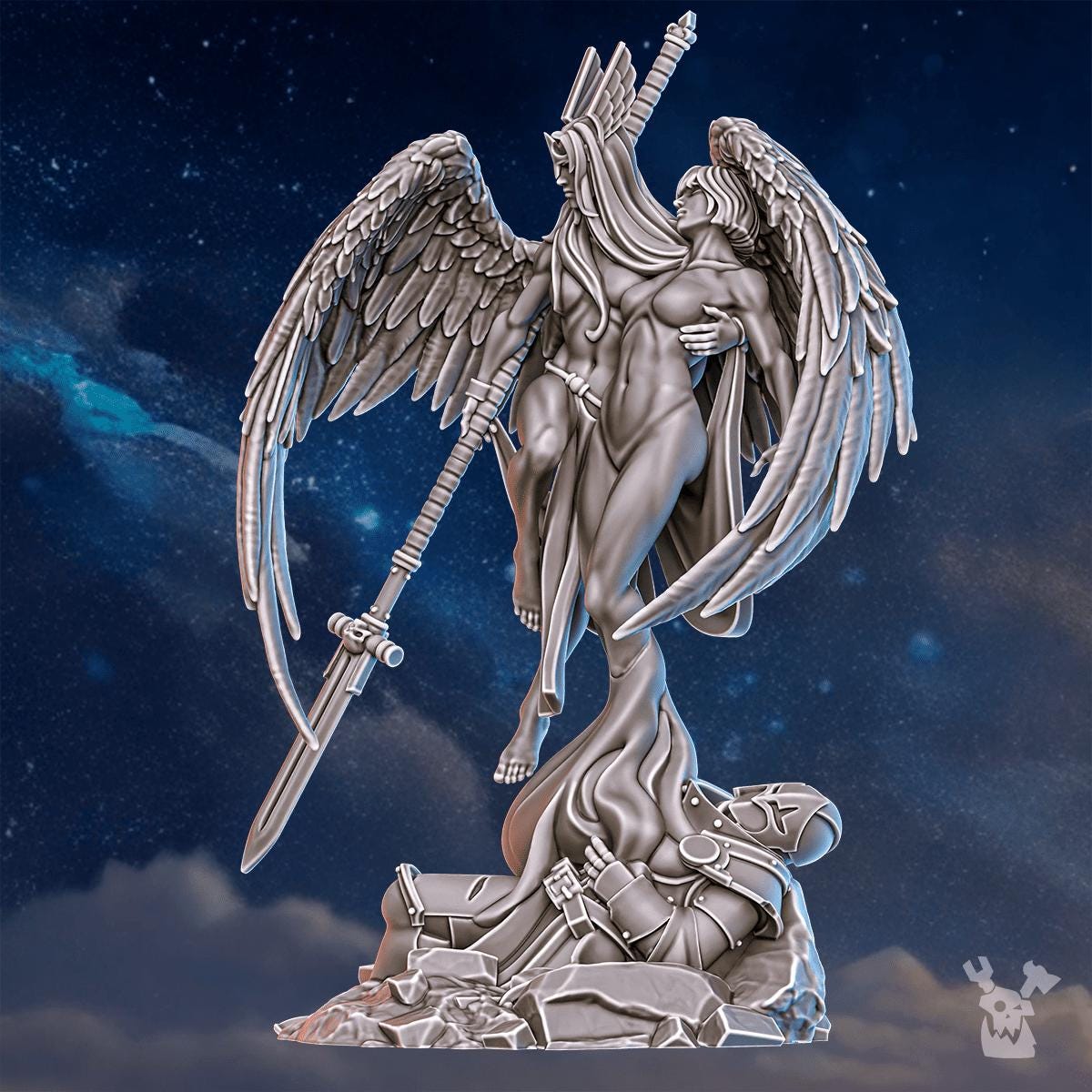 3d Printed Valkyrie Warmaster by DakkaDakka Miniatures