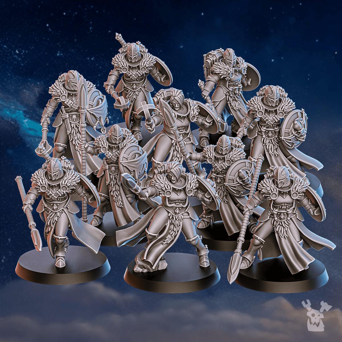 3d Printed Stormpride Sisters Icewall Squad by DakkaDakka Miniatures