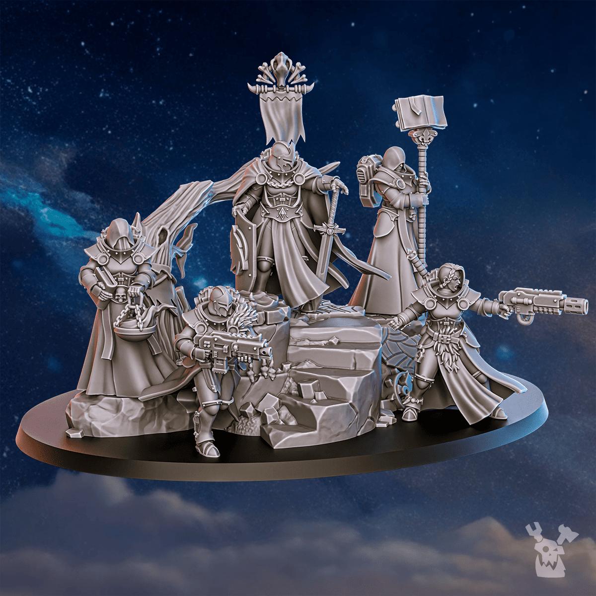 3d Printed Stormpride Sisters Diorama by DakkaDakka Miniatures