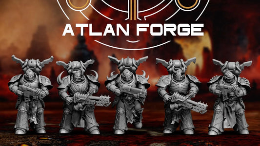 3d Printed Hades Dark Troopers x5 by Atlan Forge Miniatures