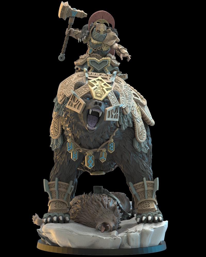 3d Printed Bofarr, Dwarf Commander by Lost Kingdom Miniatures