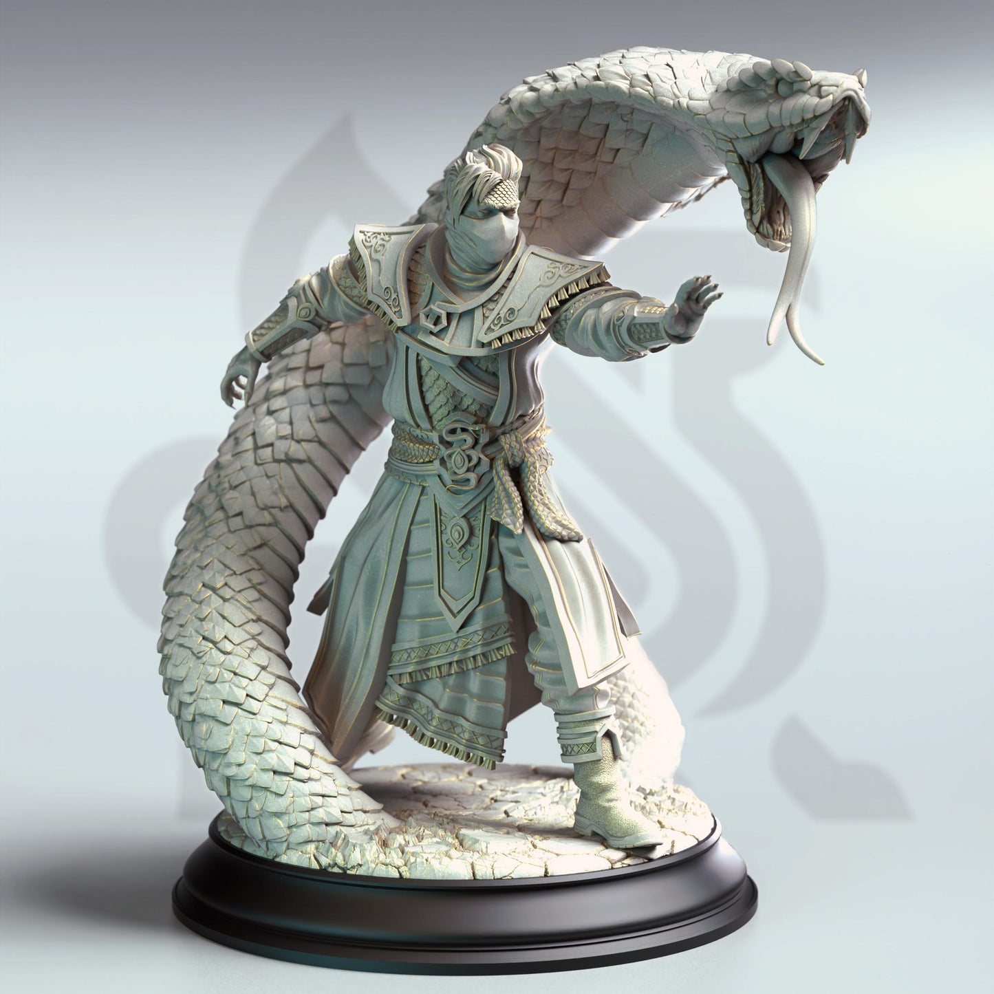 3D Printed Yuan-Ti Snake Conjurer by DM Stash