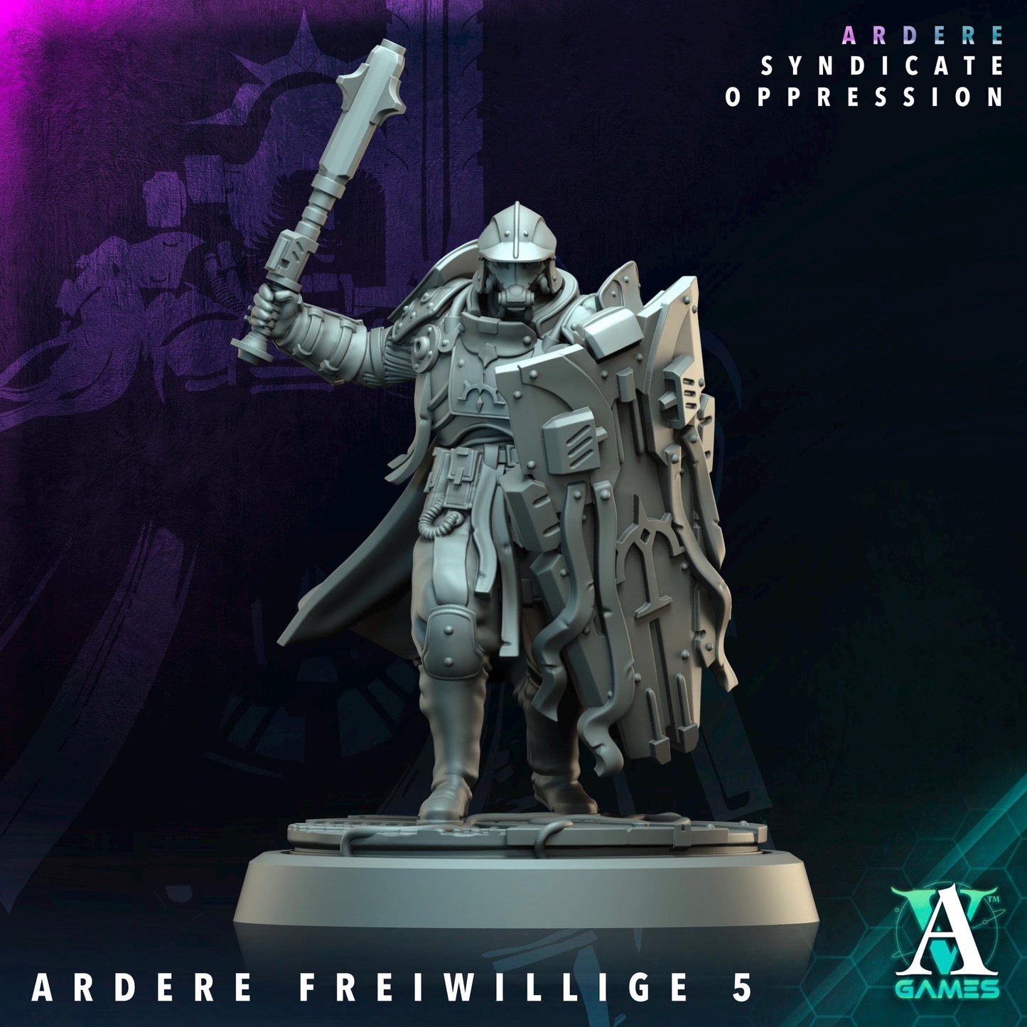 3D Printed Ardere Freiwillige by Archvillain Games