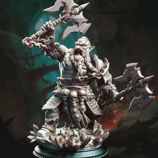 3D Printed Dwarf Berserker Barbarian by DM Stash