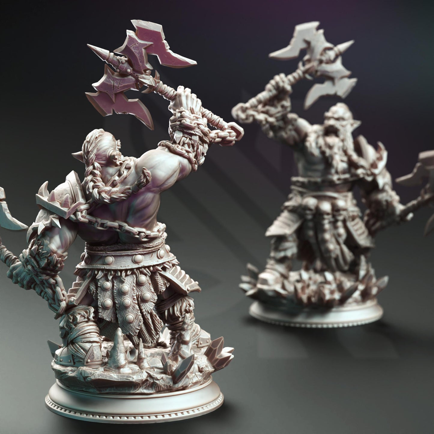 3D Printed Dwarf Berserker Barbarian by DM Stash