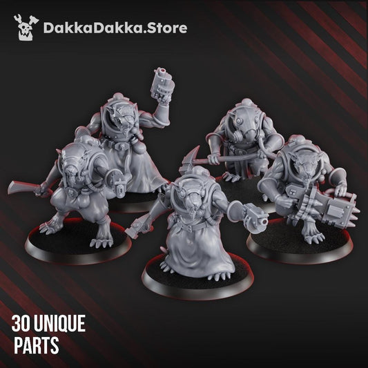3D Printed Rat Miner Swarm by DakkaDakka Miniatures