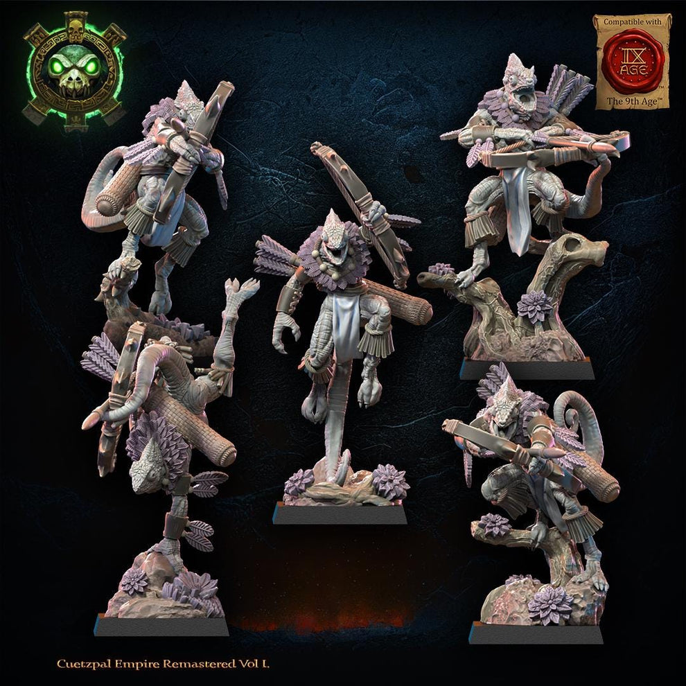 Lizard Kin Assassin 3d Printed Lizard Kin Archer Regiment by Lost Kingdom Miniatures – Last ...