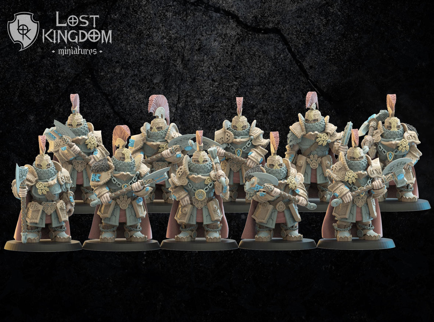 3d Printed Dwarf Magyabor Guard by Lost Kingdom Miniatures