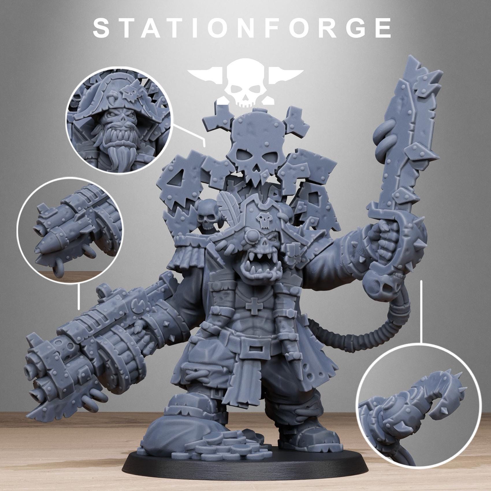 3D Printed Orkaz Pirate Boss by StationForge Miniatures – Last Hope ...
