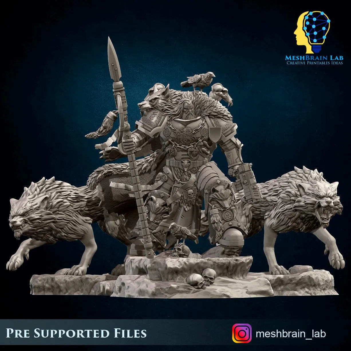 3d Printed Sons of the Aesir Chapter Lord by Meshbrain Labs Miniatures ...