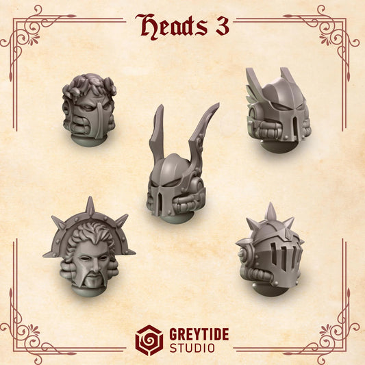 3d Printed Crimson Lords Heads #3 x10 by Greytide Studio