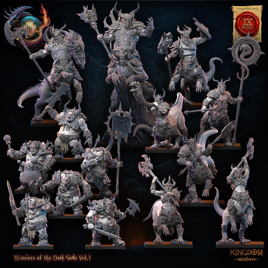 3D Printed Feldrak Regiment 3x by Lost Kingdom Miniatures