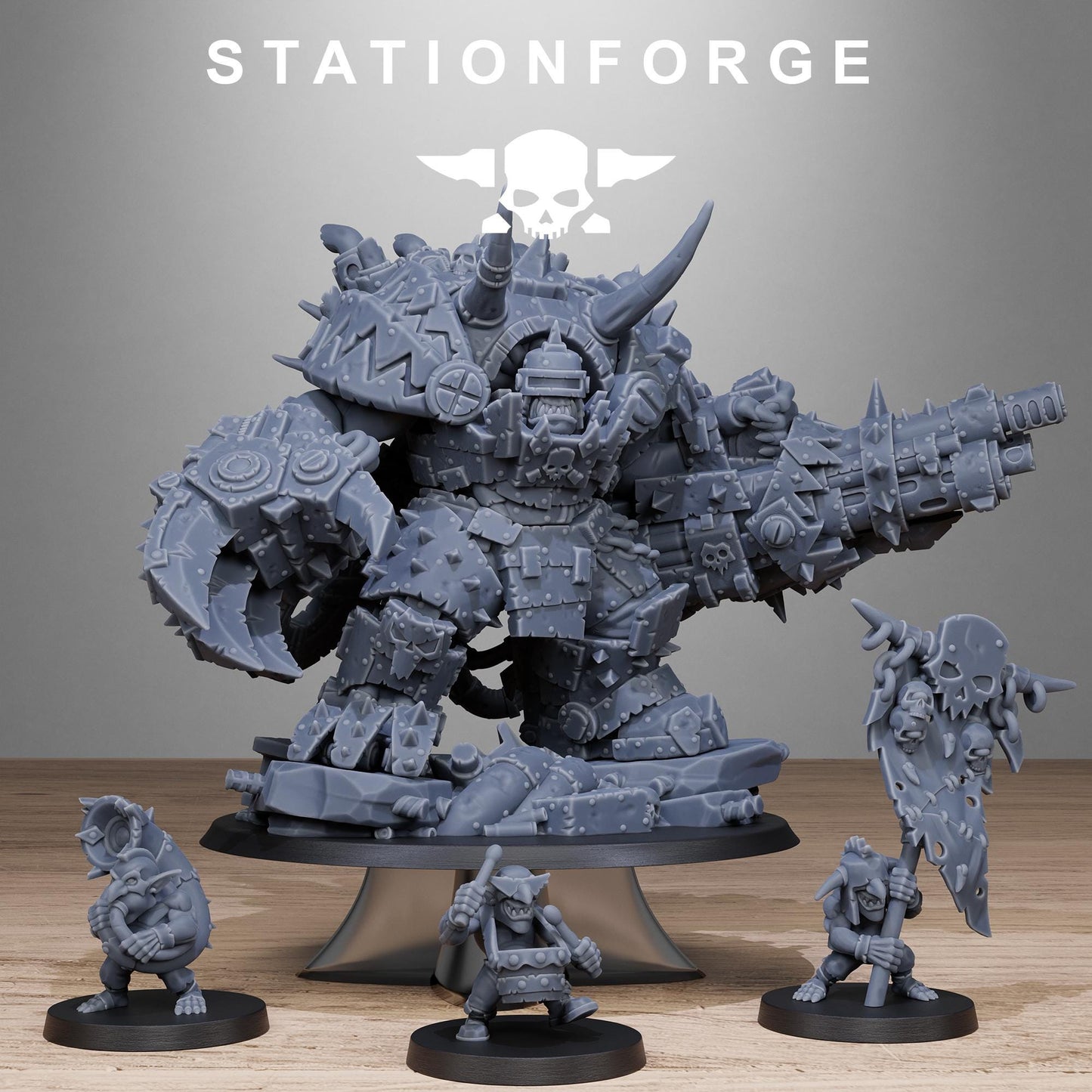 3D Printed Da Grandest Orkaz Nutta by StationForge Miniatures