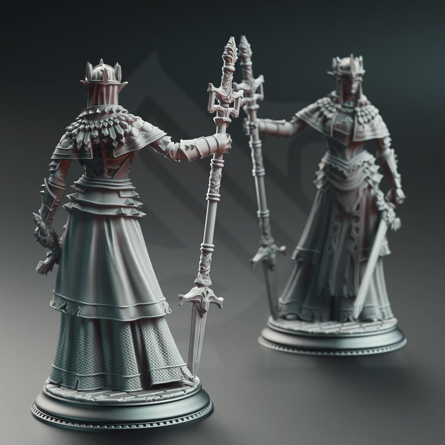 3D Printed Half-Elf War Maiden Cleric by DM Stash