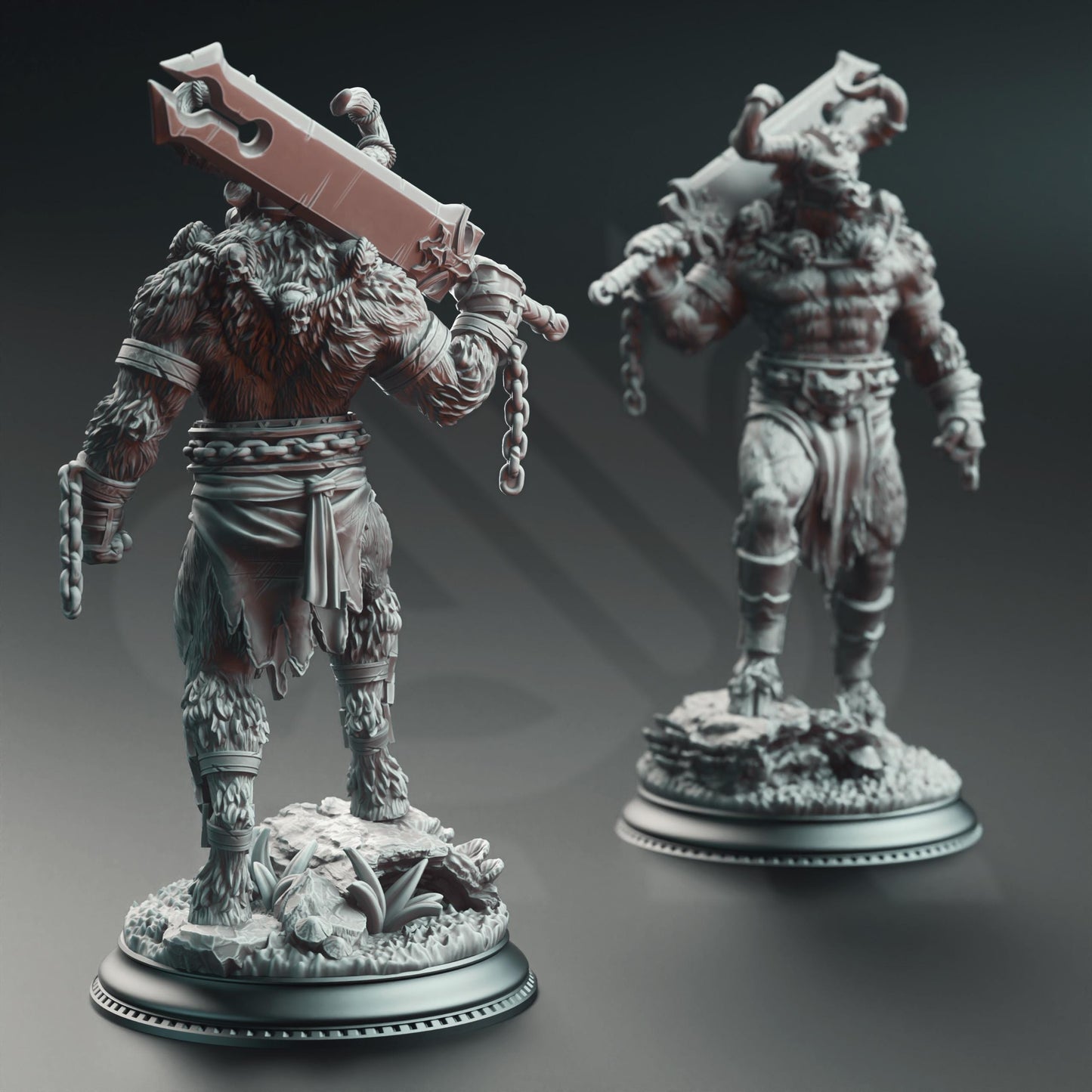 3D Printed Minotaur Warriors by DM Stash