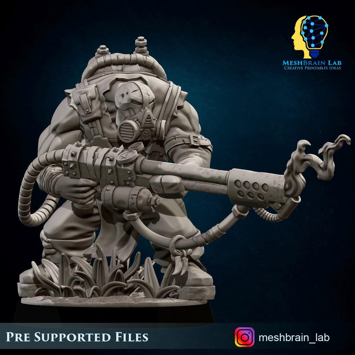 Meshbrain Lab 3d Printed Ork Commando with Flamethrower by Meshbrain Labs – Last Hope ...