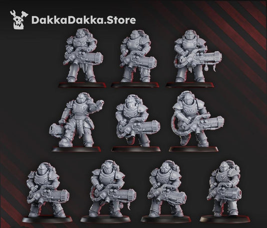 3d Printed Ignisaurus Clan Pulsarum Squad by DakkaDakka Miniatures