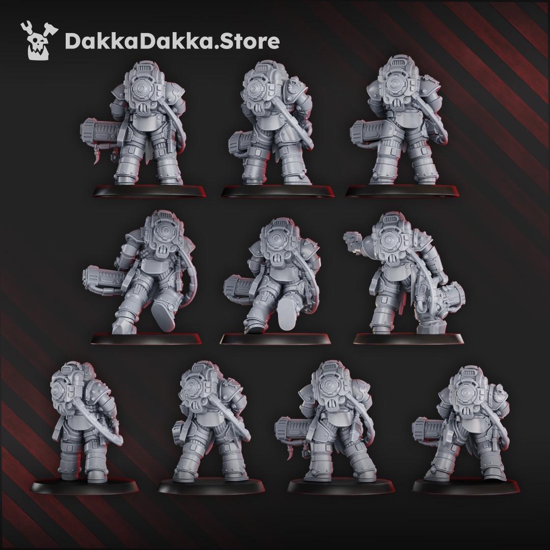 3d Printed Ignisaurus Clan Pulsarum Squad by DakkaDakka Miniatures