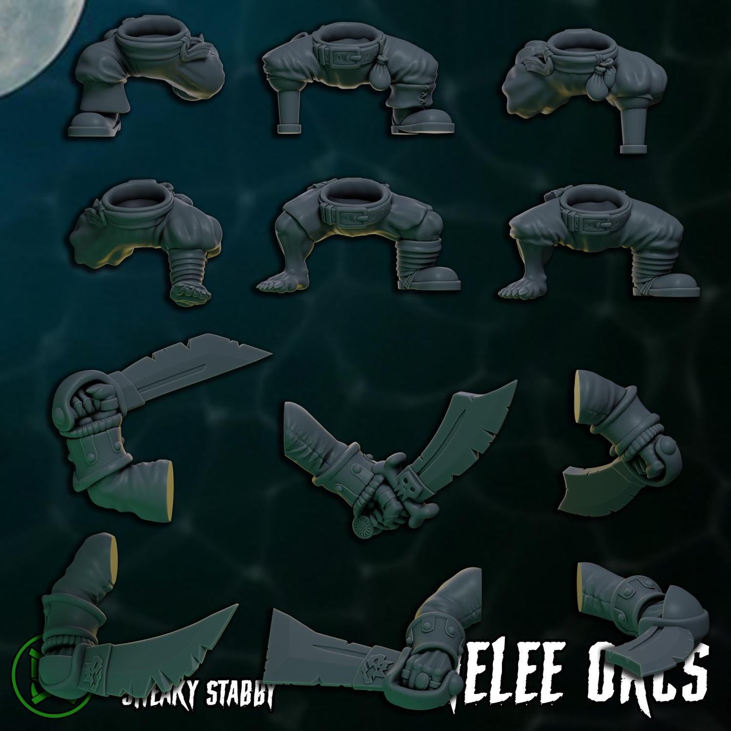 3d Printed Sneaky Orcs by Mekka Miniatures