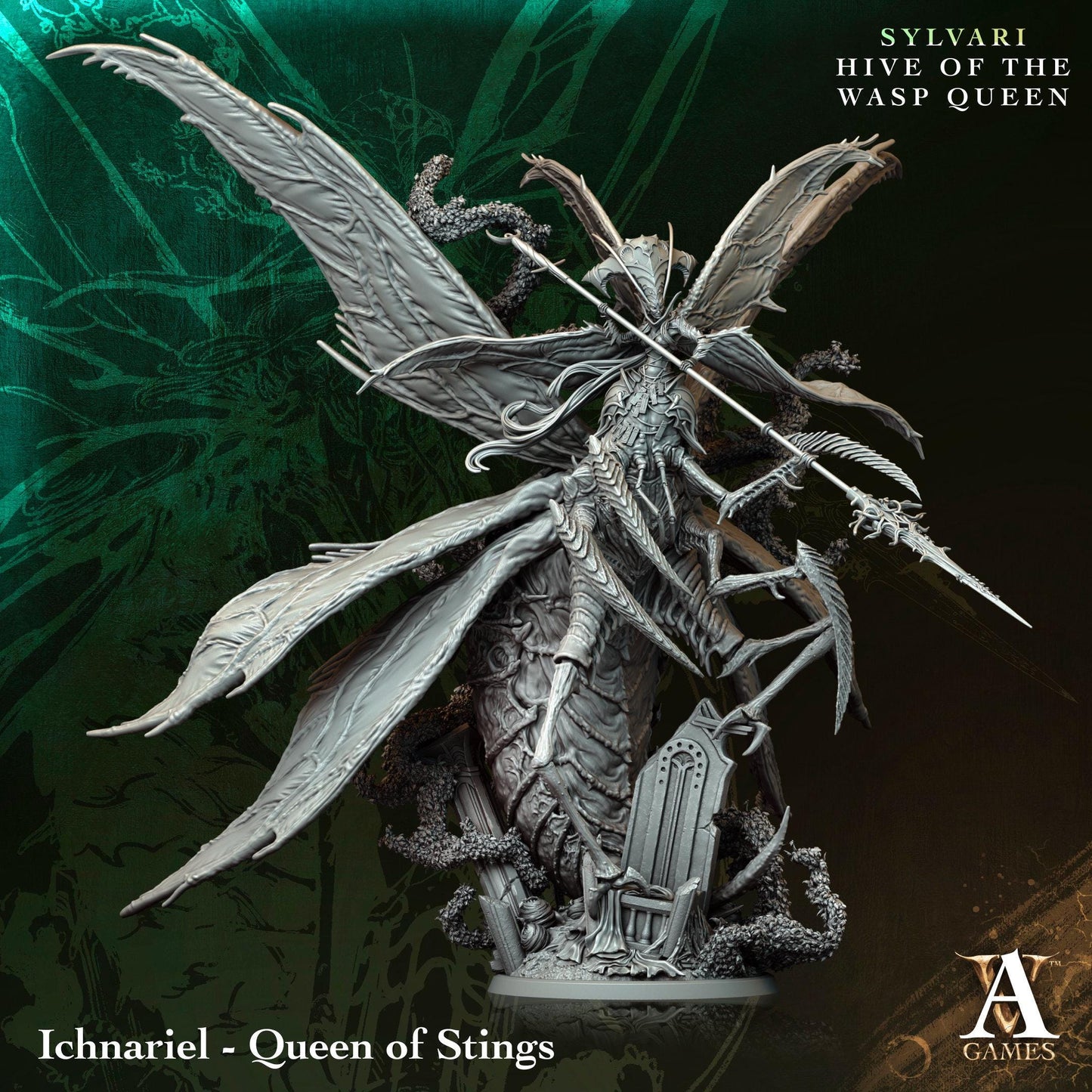 3D Printed Ichnariel - Queen of Stings by Archvillain Games