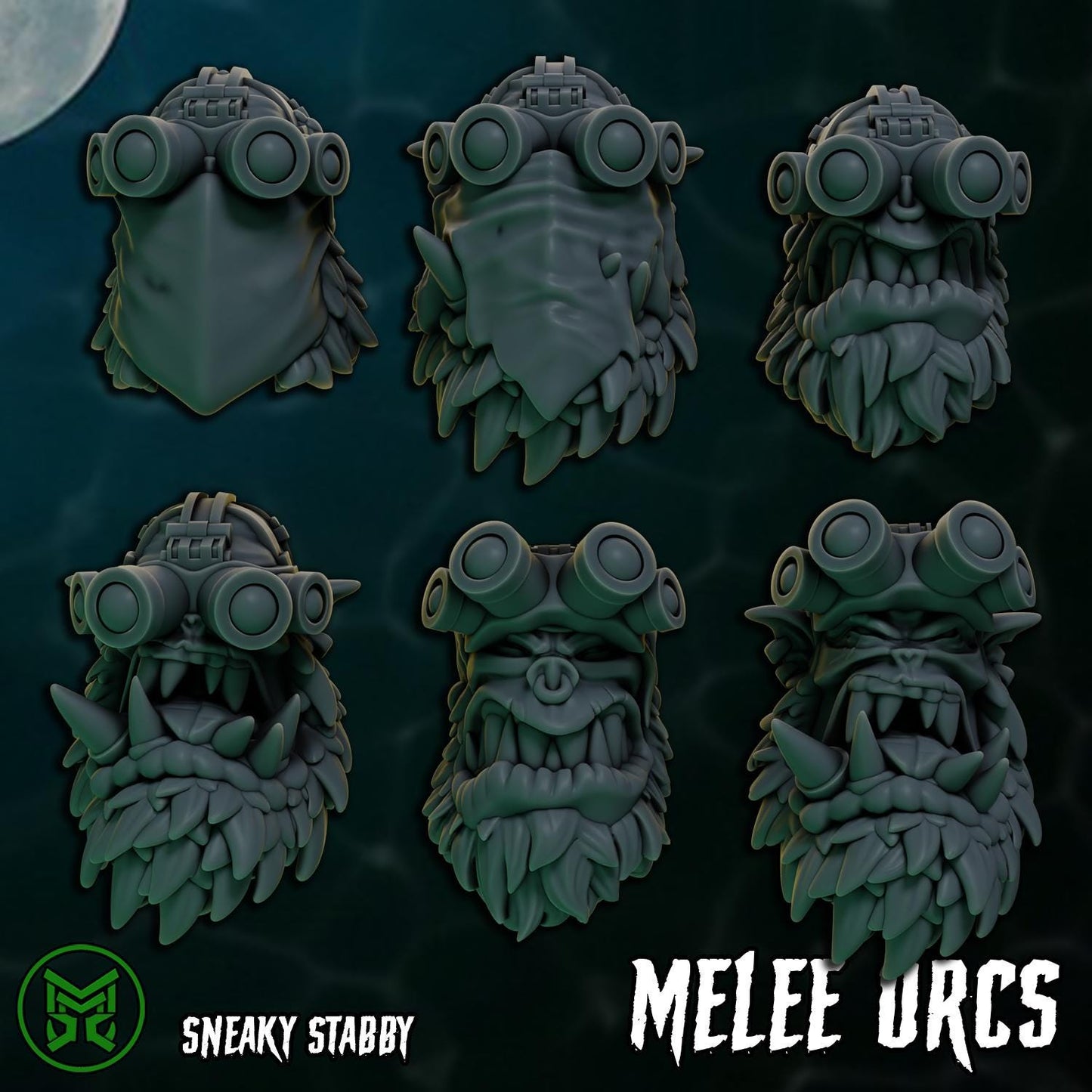 3d Printed Sneaky Orcs by Mekka Miniatures