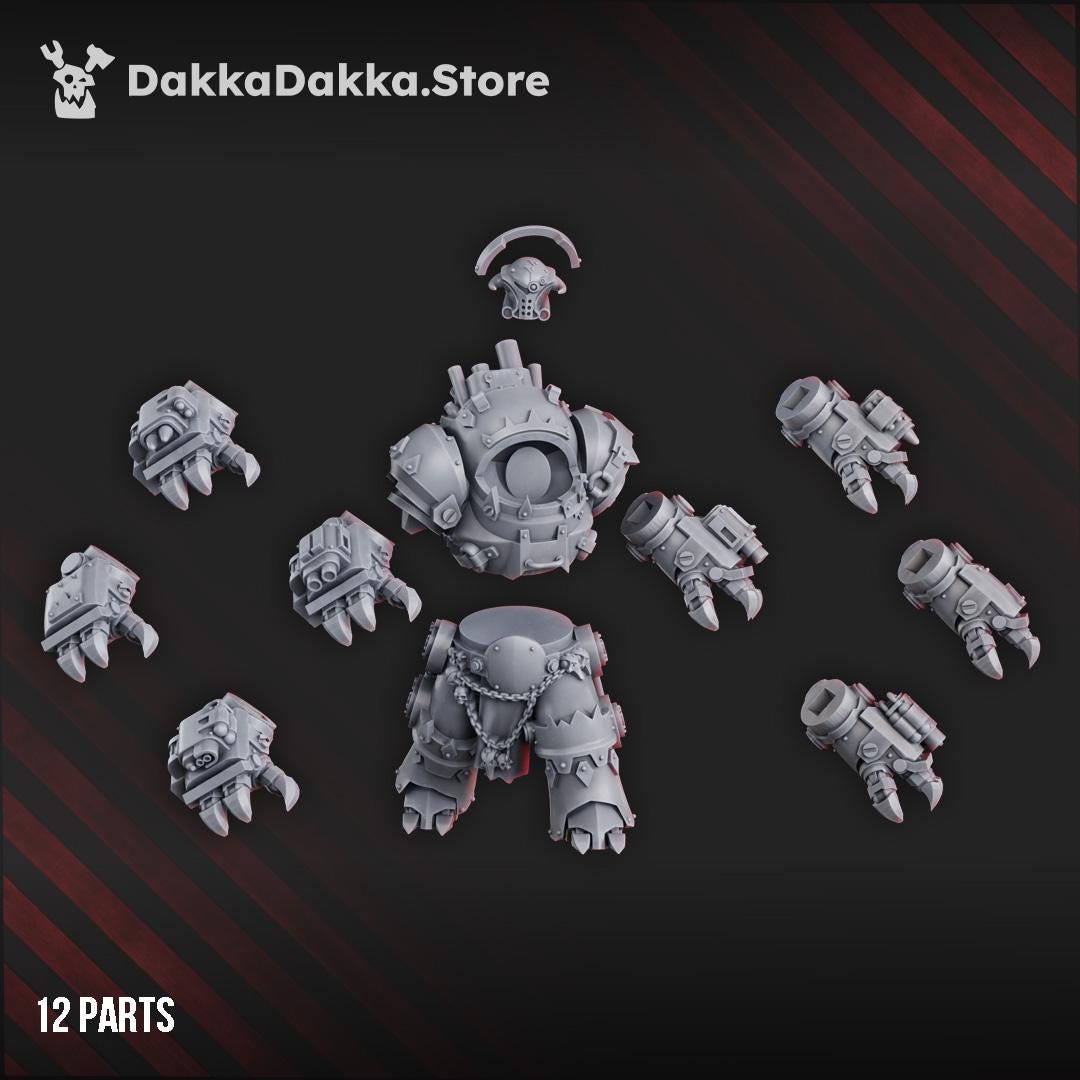 3d Printed Gorgwork Mechdread by DakkaDakka Miniatures