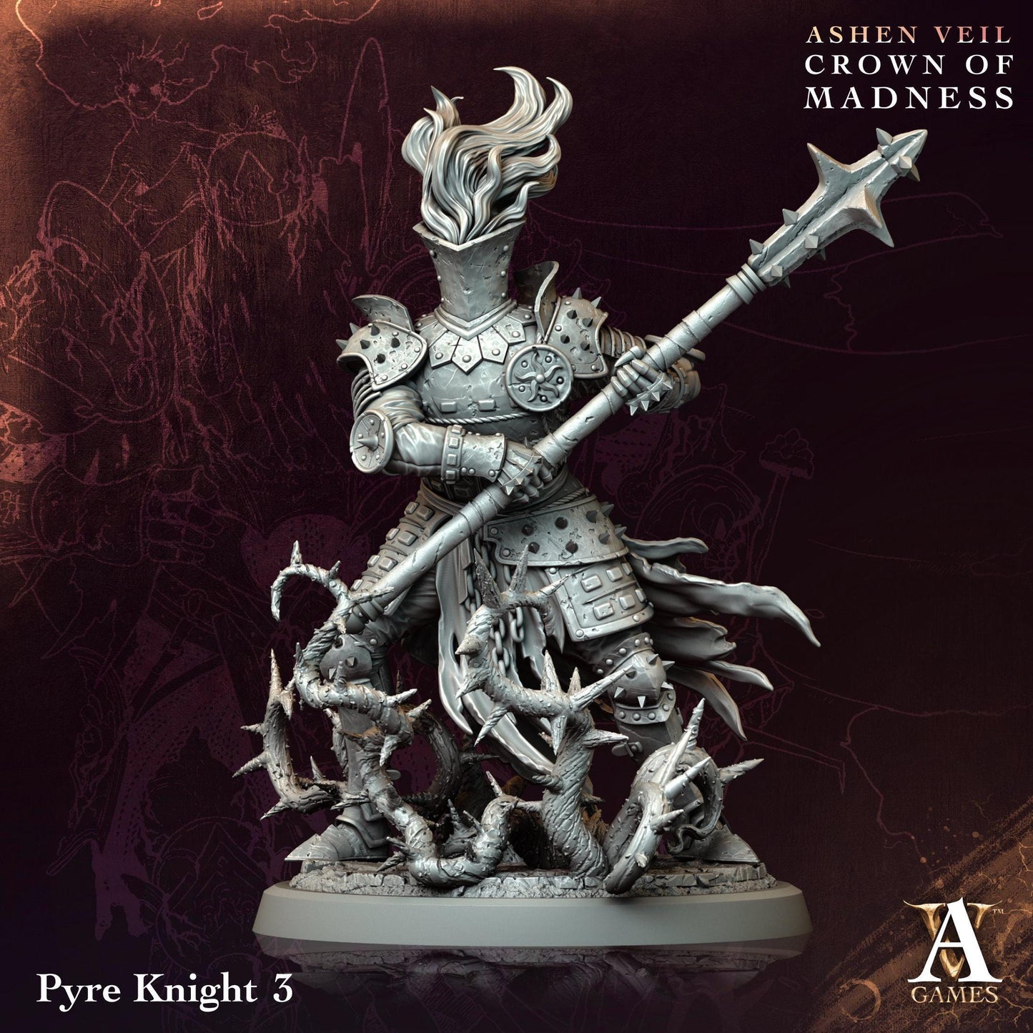 3D Printed Pyre Knights by Archvillain Games
