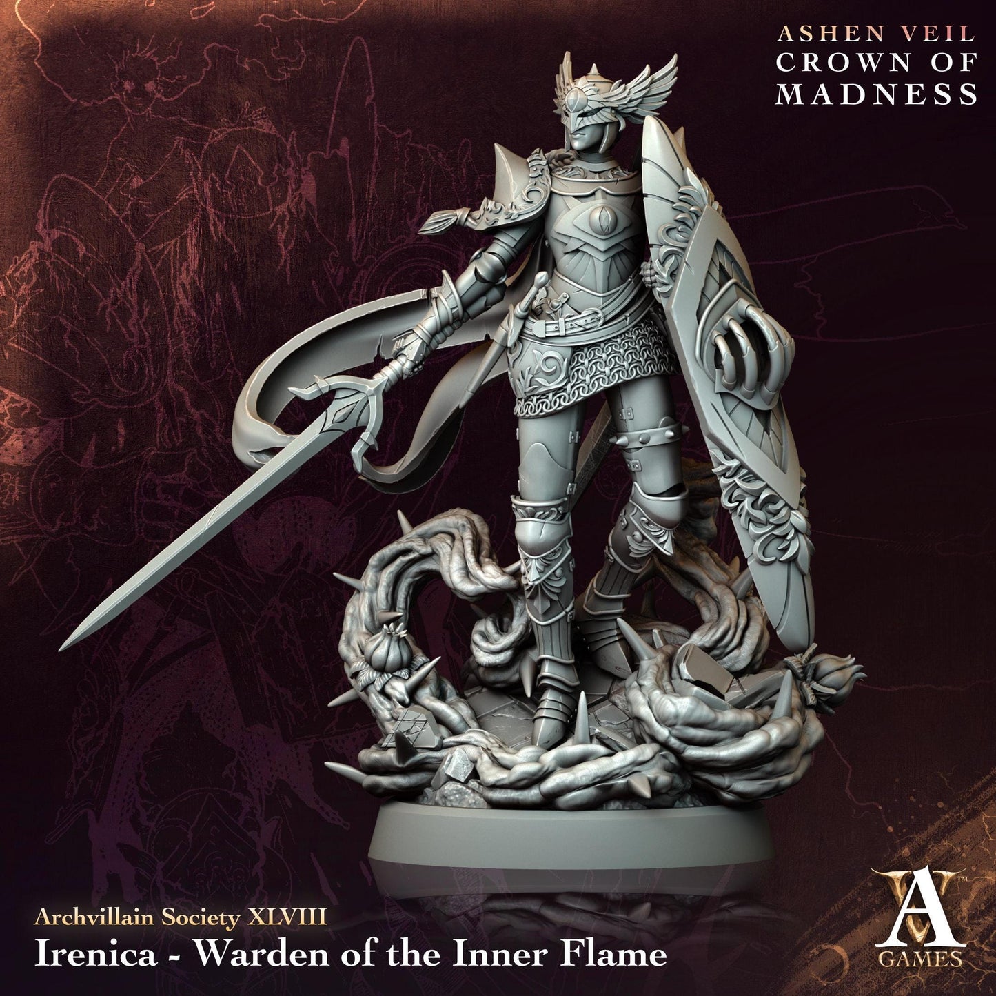3D Printed Irenica - Warden of the Inner Flame by Archvillain Games