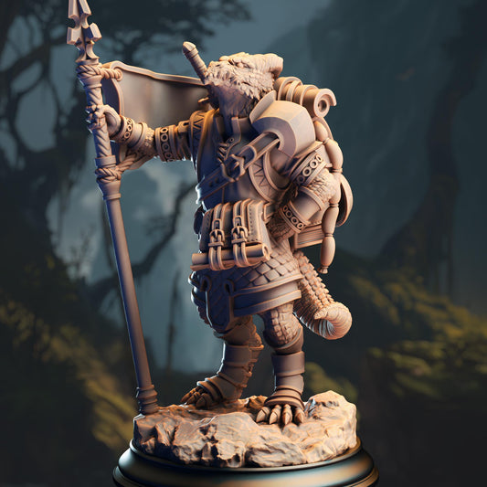 3D Printed Silver Kobold Squire by DM Stash