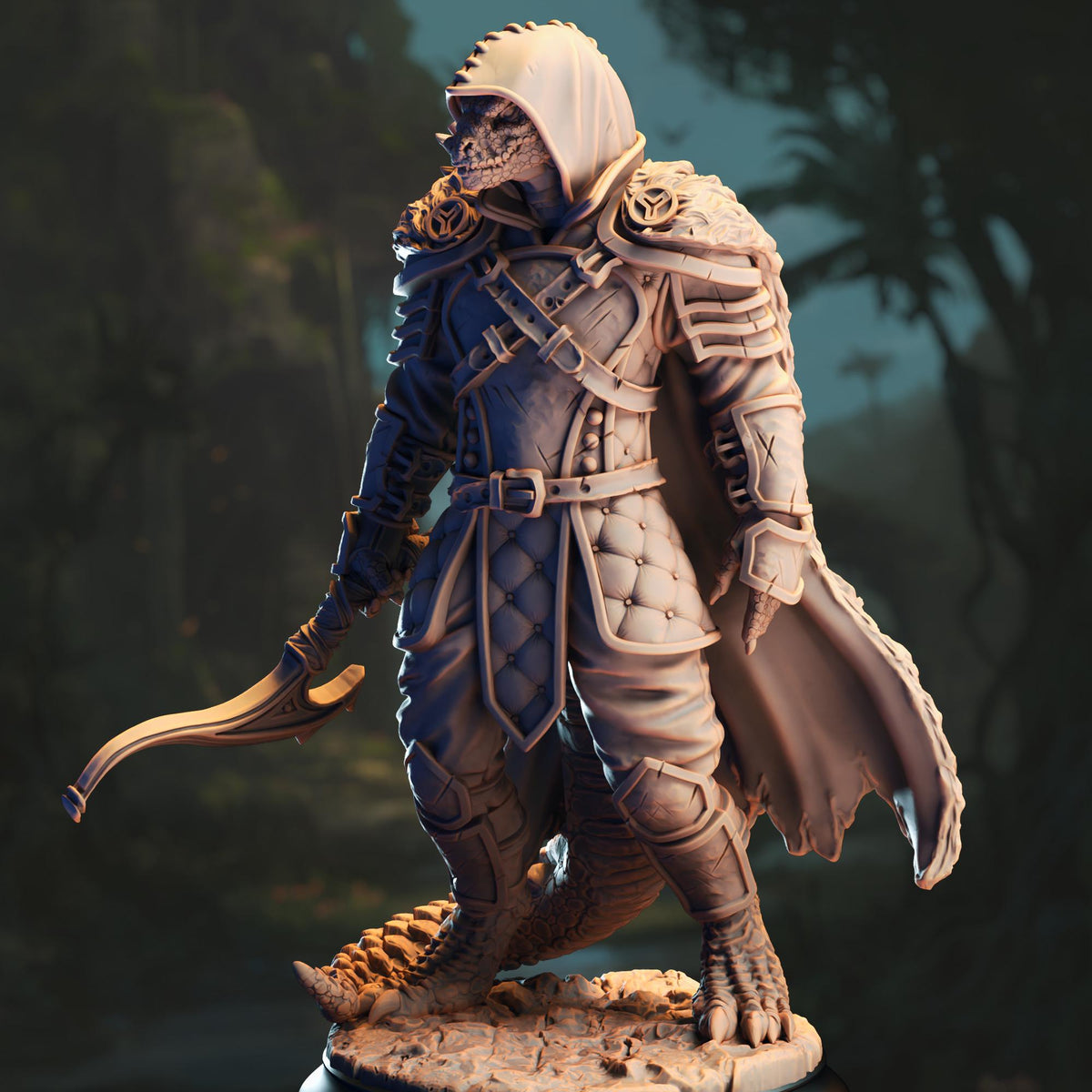 3D Printed Black Dragonborn Ranger by DM Stash – Last Hope Miniatures
