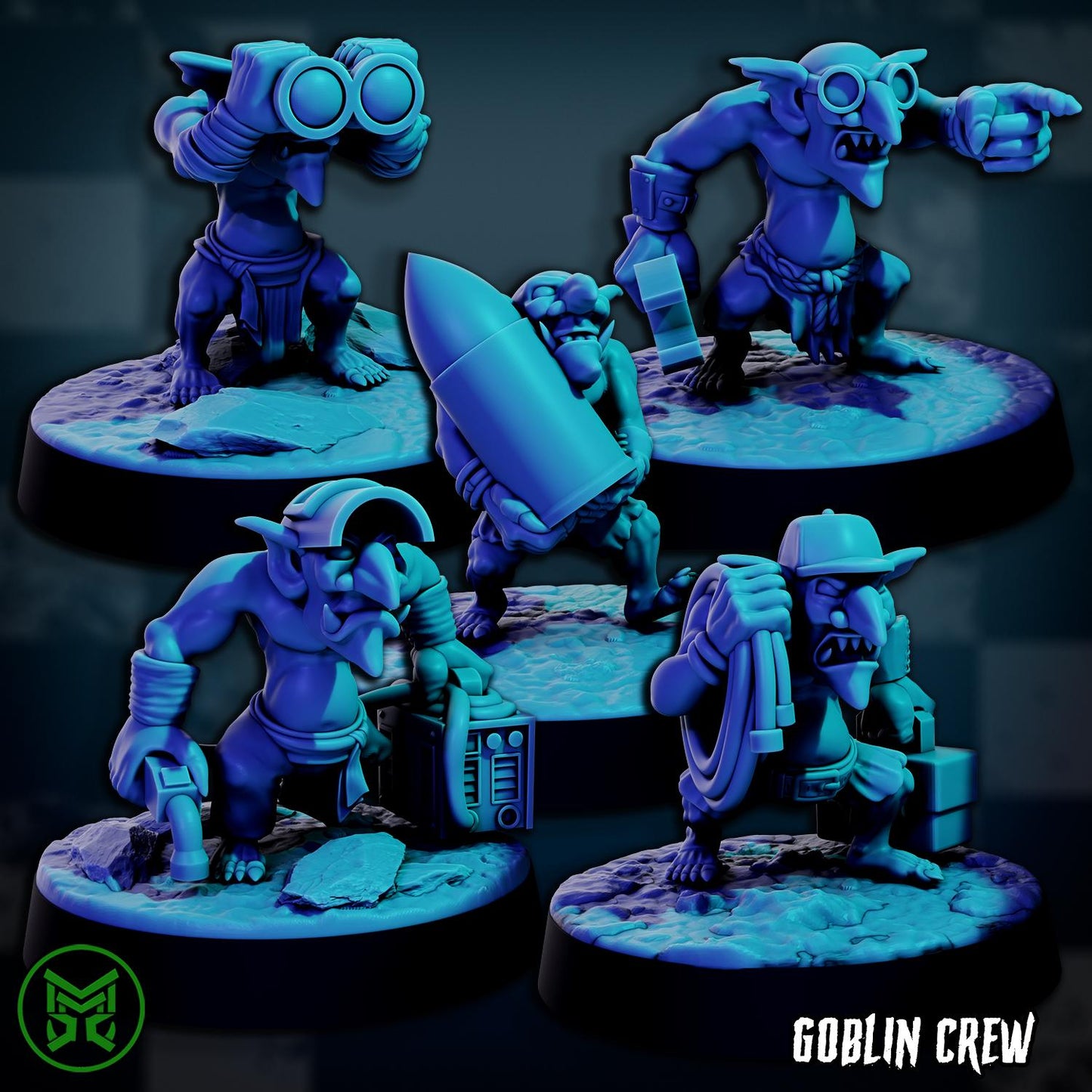 3d Printed Artillery Goblins by Mekka Miniatures