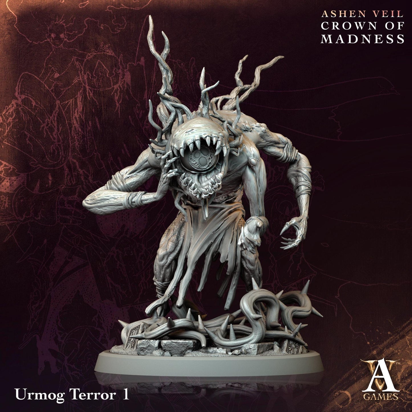 3D Printed Urmog Terrors by Archvillain Games