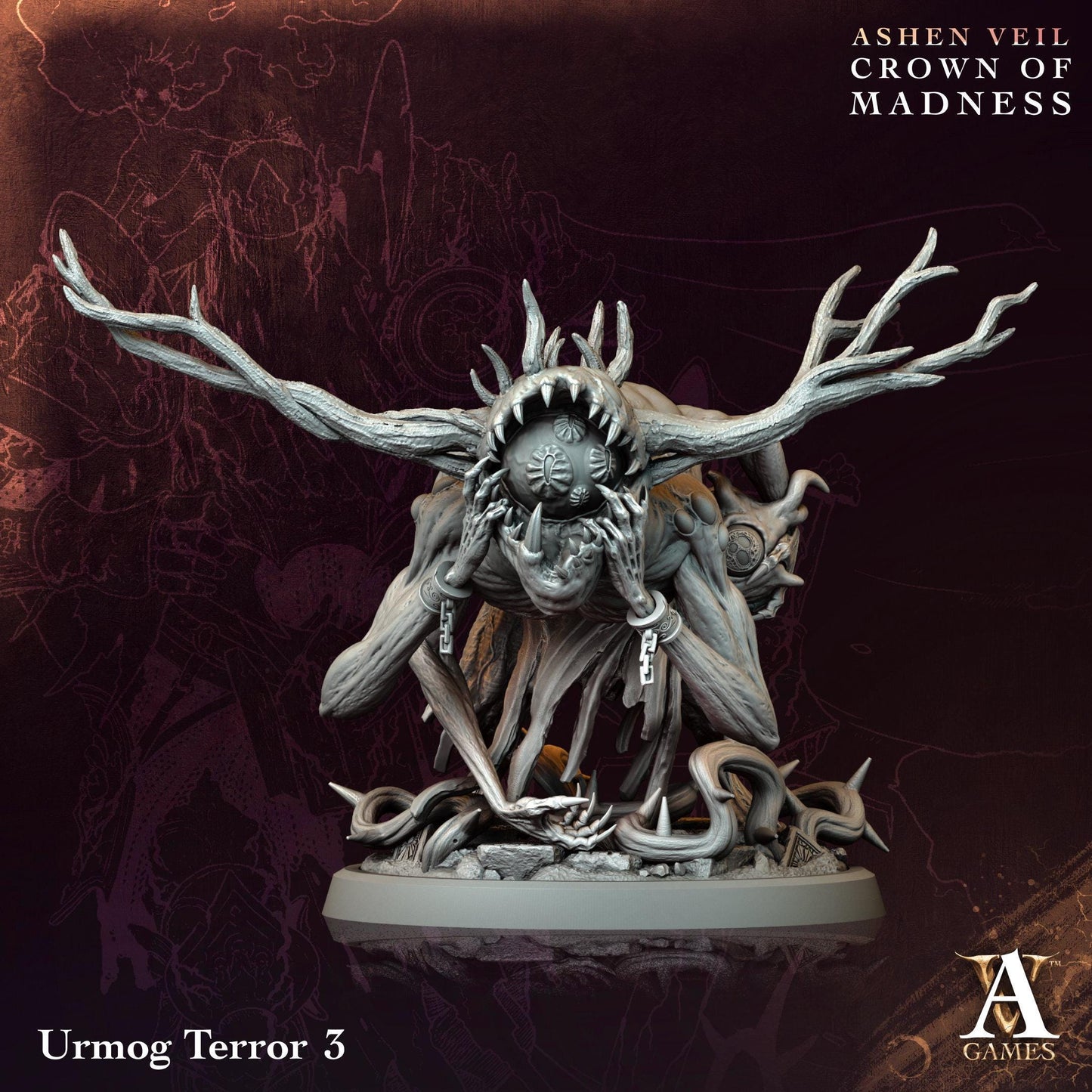 3D Printed Urmog Terrors by Archvillain Games