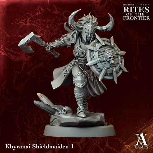 3D Printed Khyranai Shieldmaidens by Archvillain Games