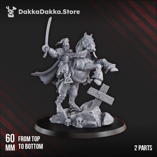 3D Printed Trench Commander on Horse by DakkaDakka Mininatures