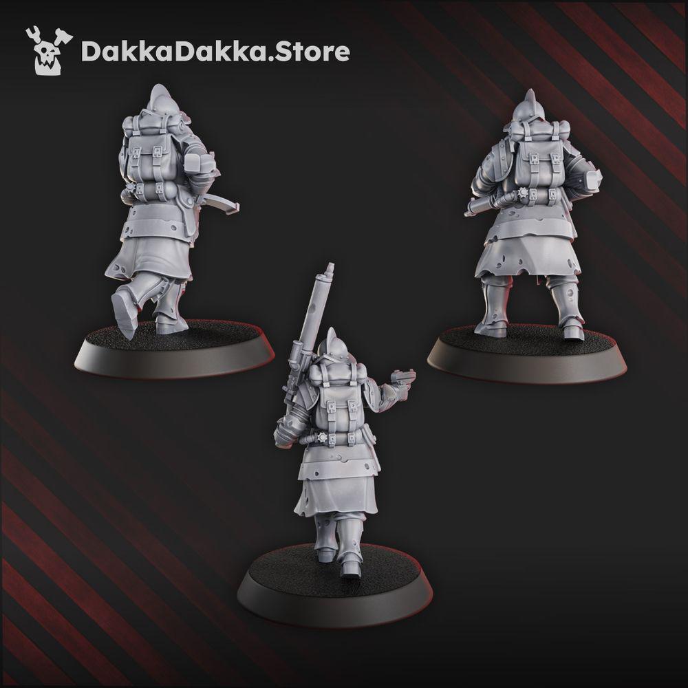 3D Printed Trench Heavy Support x3 by DakkaDakka Mininatures