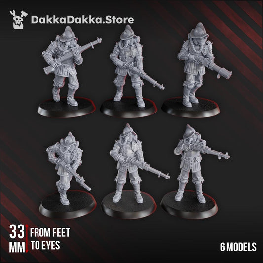 3D Printed Trench Elite Conquistadors x6 by DakkaDakka Mininatures