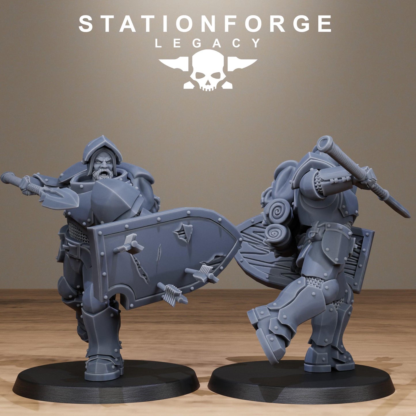 3D Printed Solaris Spearmen x10 by StationForge Miniatures