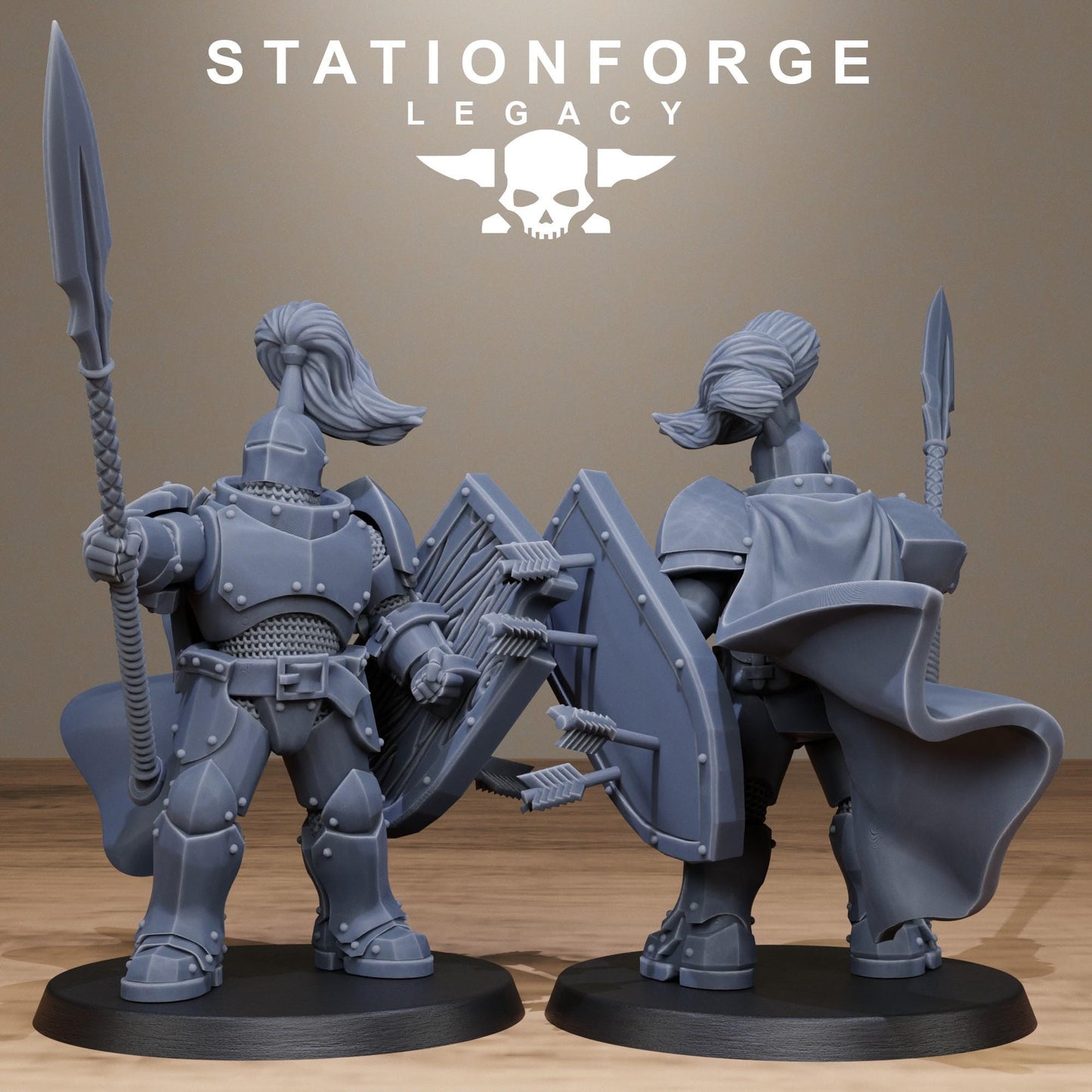 3D Printed Solaris Spearmen x10 by StationForge Miniatures