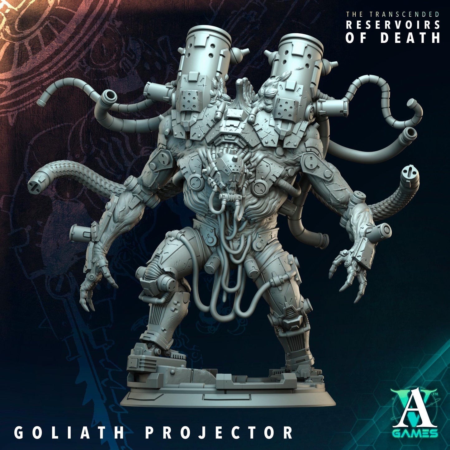 3D Printed Goliath Projector by Archvillain Games
