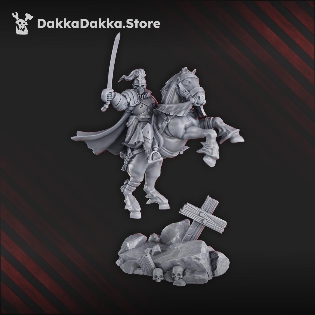 3D Printed Trench Commander on Horse by DakkaDakka Mininatures