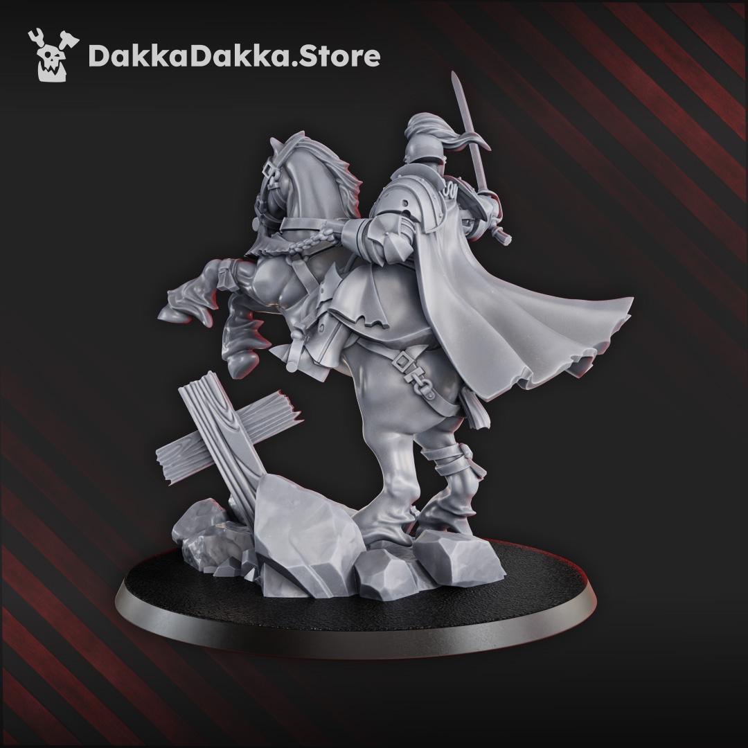 3D Printed Trench Commander on Horse by DakkaDakka Mininatures