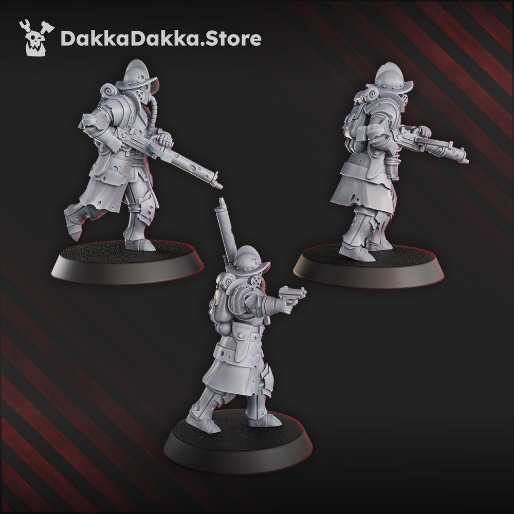 3D Printed Trench Heavy Support x3 by DakkaDakka Mininatures