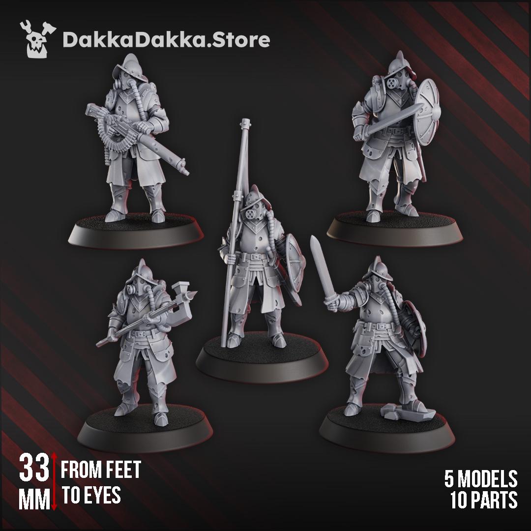 3D Printed Trench Veterans x5 by DakkaDakka Mininatures