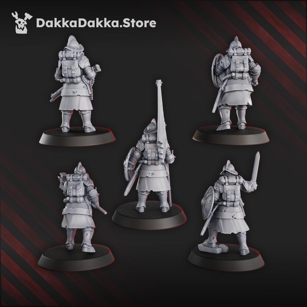 3D Printed Trench Veterans x5 by DakkaDakka Mininatures